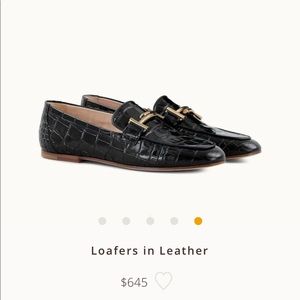 Tod’s Double T Loafer in crocodile print